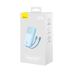 BASEUS Powerbank z zaslonom 10000mAh 22,5W Comet Series + kabel USB-A - USB-C 0,3m modra