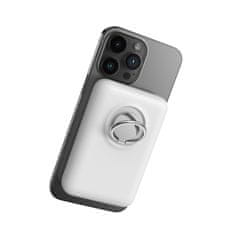 Joyroom Brezžični powerbank 10000 mAh 20 W MagSafe s podstavkom + kabel USB-C, bel