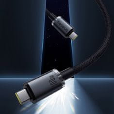 BASEUS Kabel Crystal Shine USB-C - USB-C USB3.2 100 W 20 Gbps 1,5 m - črn