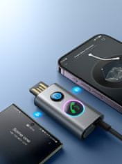 Joyroom Avtomobilski brezžični sprejemnik oddajnik Audio USB AUX TF kartica JR-CB7 siv