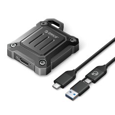 Orico Taktna ojačena diskovna torbica XAM2 M.2 2230 USB-C - črna