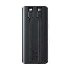 Joyroom Powerbank 10000mAh z vgrajenimi kabli USB-C iPhone Lightning - črn