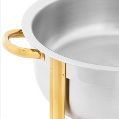 Royal Catering Bemar bufetowy podgrzewacz do potraw na pastę 4,5 l - srebrno złoty