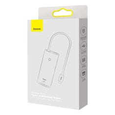 BASEUS Lite Series večnamenski HUB USB-C 2 x USB 3.0 USB-C HDMI 1.4 SD-TF črn