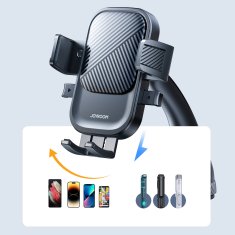 Joyroom Avtomobilski držalo za telefon, pritrdljivo na vetro - črno
