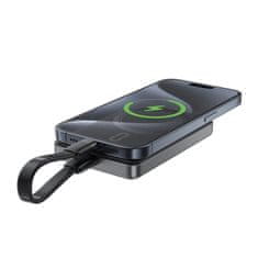 AceFast Magnetni powerbank 10000 mAh PD20W MagSafe ultra tanek – črn