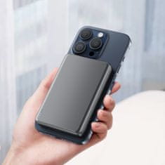 AceFast Magnetni powerbank 10000 mAh PD20W MagSafe ultra tanek – črn