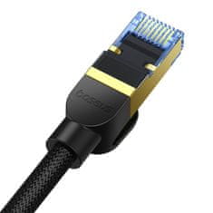 BASEUS Hiter LAN kabel RJ45 kat. 7 10 Gbps, opletena, 1 m, črna