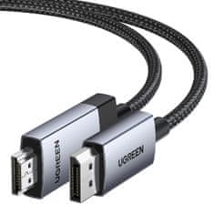 Ugreen DisplayPort kabel HDMI 4K 60Hz 3m - siv