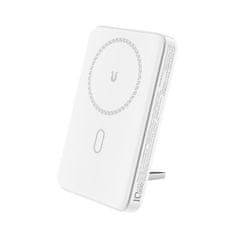 AceFast Powerbank 10000mAh indukcijski magnetni z možnostjo stojala PD 20W + kabel - bel