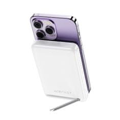 AceFast Powerbank 10000mAh indukcijski magnetni z možnostjo stojala PD 20W + kabel - bel