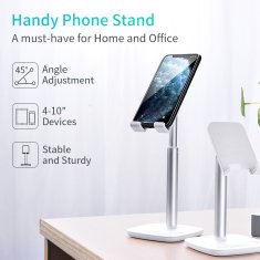 Choetech Stojalo za telefon ali tablico z nastavljivo višino, belo-srebrno