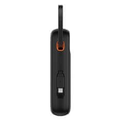 BASEUS Power bank 10000mAh QPow 2 30W z vgrajenimi kabli USB-C - črn