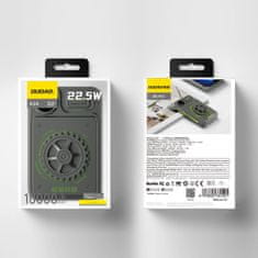 DUDAO Stylowy powerbank 10000 mAh 22,5 W USB-A / USB-C z zaslonom sive barve