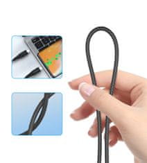 Choetech Kabel USB-C-USB-C z magnetnim organizatorjem PD 3.1 240 W 1,8 m – črn