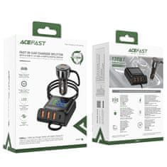 AceFast Avtomobilski polnilnik 138 W polnilna postaja 6 USB VTIČNIC črn