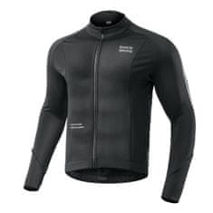 ROCKBROS Kolesarska majica z dolgimi rokavi za toplo jesen/zimo XL - črna