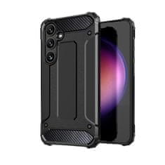 HURTEL Ojačena armirana torbica za Samsung Galaxy S24+ Hybrid Armor, črna