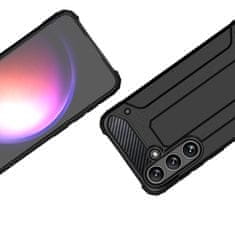 HURTEL Ojačena armirana torbica za Samsung Galaxy S24+ Hybrid Armor, črna