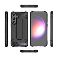 HURTEL Ojačena armirana torbica za Samsung Galaxy S24+ Hybrid Armor, črna