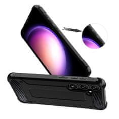 HURTEL Ojačena armirana torbica za Samsung Galaxy S24+ Hybrid Armor, črna