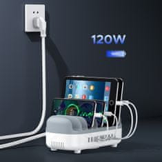Orico Inteligentna polnilna postaja DUK-10P-V1 za telefone in tablične računalnike 10x USB-A - bela