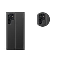 HURTEL Etui pokrowiec za Samsung S24 Ultra z magnetyczną klapką New Sleep View Case czarne