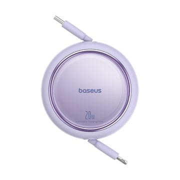 BASEUS Zvit kabel Free2Pull USB-C - iPhone Lightning 20 W 1 m - vijoličen