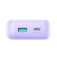 Joyroom Powerbank 30 W 10000 mAh z vgrajenimi kabli iPhone Lightning in USB-C, vijolična