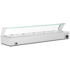 Royal Catering Bemar grelnik za jedi, grelni pult z zaščitnim pokrovom 5 x GN 1/2 2000 W