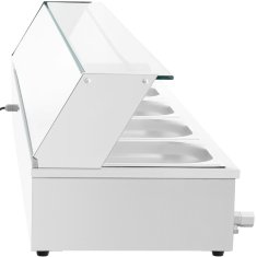 Royal Catering Bemar grelnik za jedi, grelni pult z zaščitnim pokrovom 5 x GN 1/2 2000 W