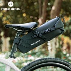 ROCKBROS Kolesarska torba za sedež z nastavljivo velikostjo 3L - črna