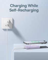 BASEUS Mini powerbank 5000 mAh 20 W + kabel USB-C 20 V / 3 A vijoličen
