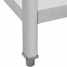 Royal Catering Delovni pult iz jekla z polico in predali 150 x 60 cm do 295 kg