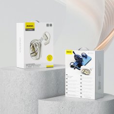 DUDAO Bluetooth poslovna slušalka U17Max OWS USB-C - bela