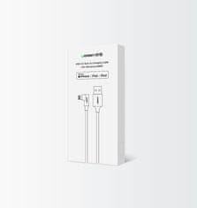 Ugreen Kotni kabel za iPhone USB - Lightning MFI 2,4 A 1 m črn