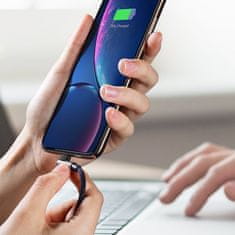 Ugreen Kotni kabel za iPhone USB - Lightning MFI 2,4 A 1 m črn