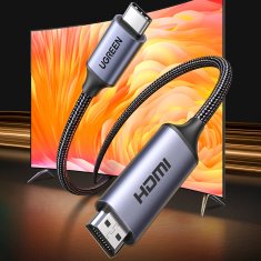 Ugreen Kabel USB-C - HDMI 2.1 8K 60Hz 1,5 m, siv