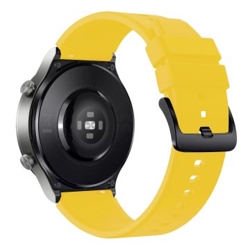 HURTEL Silikonski pas za uro Huawei Watch GT 2/3/4/2 Pro/3 Pro/4 Pro/GT 2e 46 mm – rumen