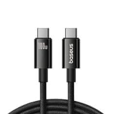 BASEUS Kabel Tungsten Gold USB-C 100 W 4K 20 Gb/s 60 Hz 1,5 m – črn