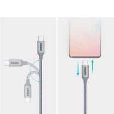 Choetech Kabel USB tip C - USB tip C 5A 100W PowerDelivery 480Mbps 1,8 m siv
