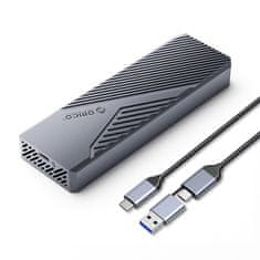 Orico Ohišje za disk CNM2-G20 M.2 NVME USB-C 20 Gb/s – sivo