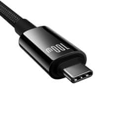 BASEUS Kabel Tungsten Gold USB-C 100 W 4K 20 Gb/s 60 Hz 1,5 m – črn