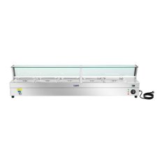 Royal Catering Bemar vodni grelnik s pipo in steklenim pokrovom 2200 W 30 l + 5x posoda GN1/2