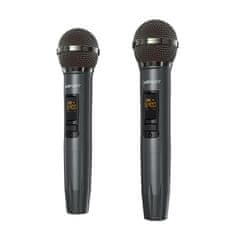 AceFast Brezžični zvočnik za karaoke 200 W z 2 mikrofoni USB-C, črn