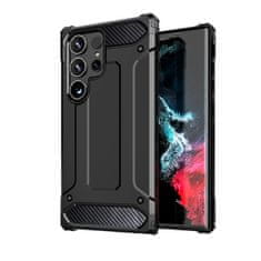 HURTEL Ojačena armirana torbica za Samsung Galaxy S24 Ultra Hybrid Armor, črna