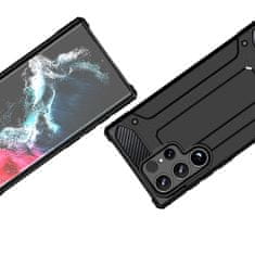 HURTEL Ojačena armirana torbica za Samsung Galaxy S24 Ultra Hybrid Armor, črna
