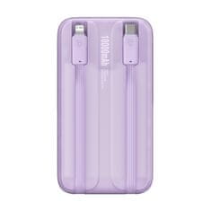 BASEUS Powerbank z zaslonom 10000mAh 22,5W + kabel USB-A / USB-C vijoličen