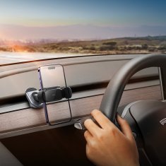 BASEUS Avtomobilski nosilec s sončnim panelom za Tesla Model 3 / Y T-Space črn