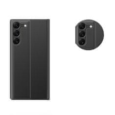 HURTEL Etui pokrowiec za Samsung S24+ z magnetyczną klapką New Sleep View Case czarny